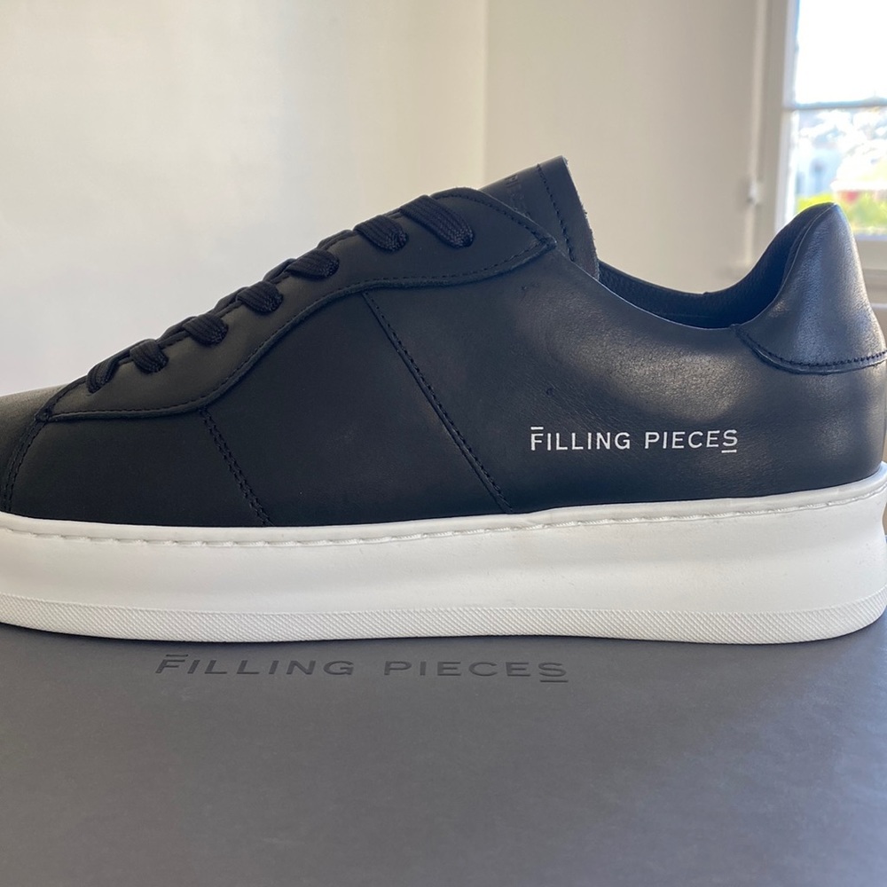 New “Filling Pieces” Men’s Black Leather Sneakers